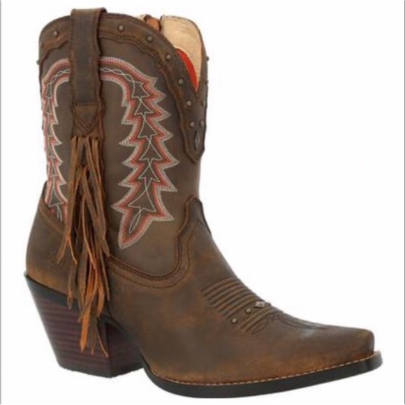 Durango NWT Western Crush Women’s Roasted Pecan Bootie Style Boots Size 9.5 - Picture 2 of 9